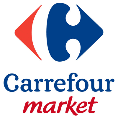 Logo Carrefour market, colaborador de Siel Bleu